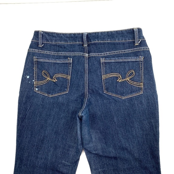 Faded Glory Curvy Boot Women's size 12P Dark Wash Blue Denim Jeans - Picture 2 of 5